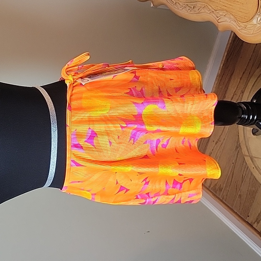 🎁 Vintage Catalina bright orange daisy swim coverup